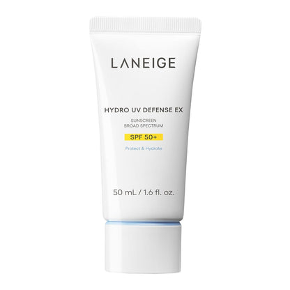 LANEIGE Hydro UV Defense Sunscreen Broad Spectrum SPF 50+: Korean Sunscreen, No White Cast, Dermatologically Tested, Hypoallergenic