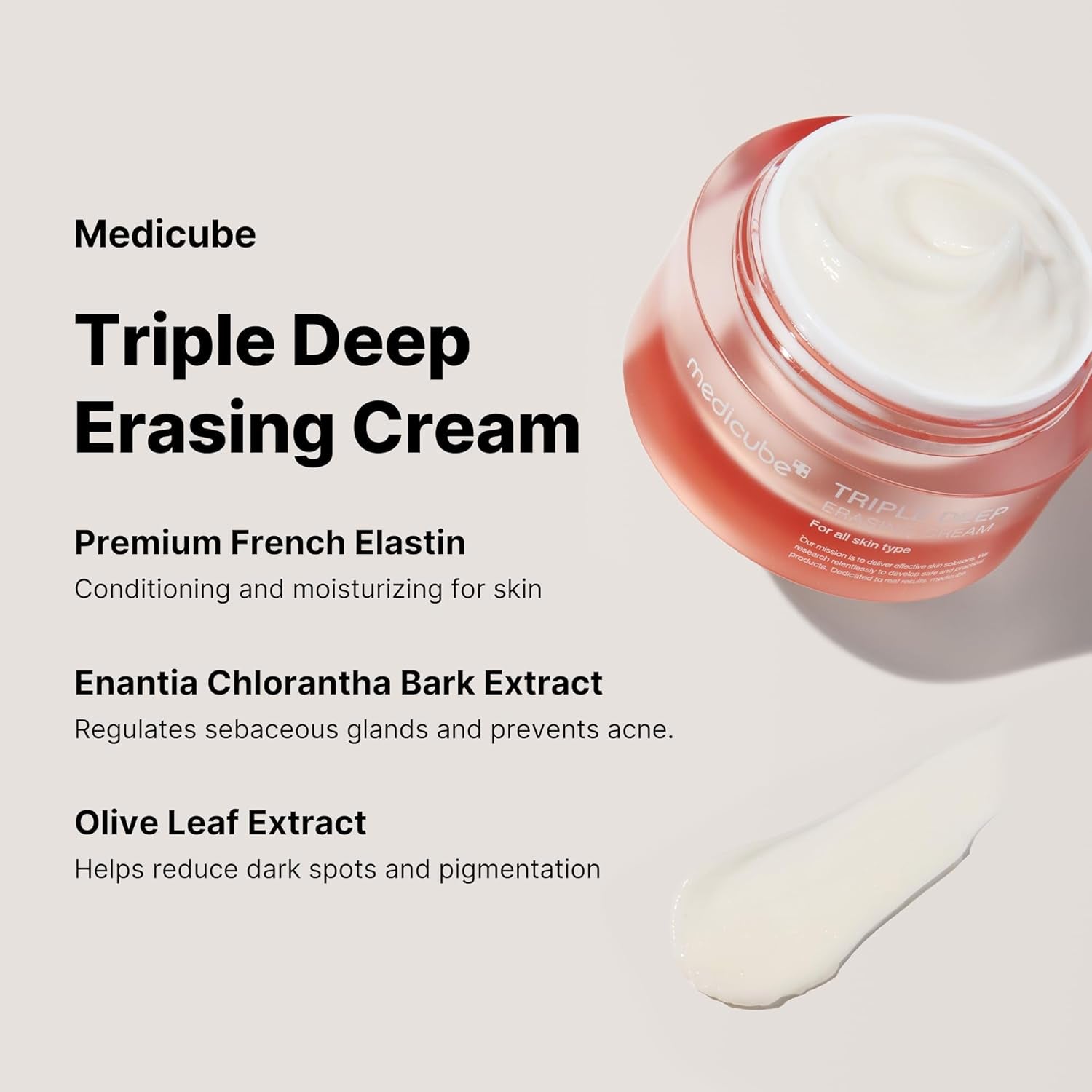 Triple Collagen Cream - Hydrating & Firming Moisturizer with Hyaluronic Acid, Premium Elastin, Shea Butter - Wrinkle Care & Boosts Elasticity - Korean Skincare, 1.69 Oz