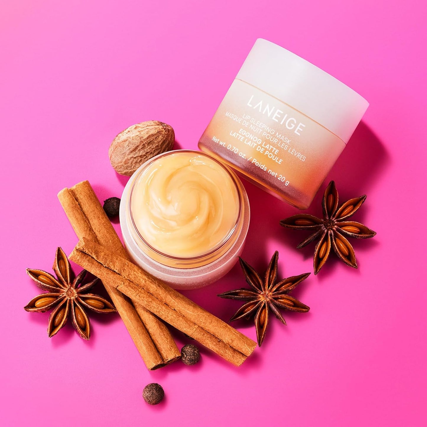 Lip Sleeping Mask Eggnog: Nourish, Hydrate, Vitamin C, Murumuru & Shea Butter, Antioxidants, Flaky, Dry Lips