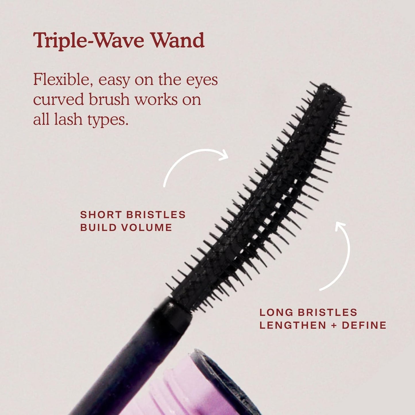 Makewaves Mascara - Volumizing and Lash Lengthening Mascara - No Clumping or Flaking - Water-Resistant and Vegan Mascara for Sensitive Eyes – Jet Black