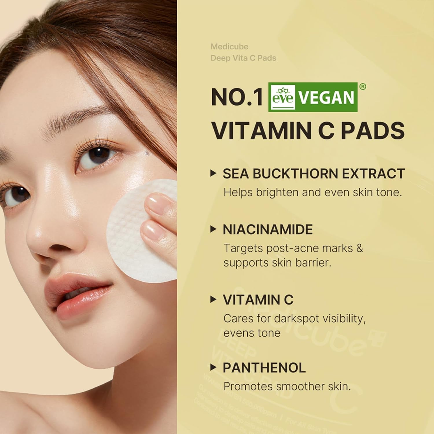 Glass Skin Duo for Uneven Skin: Deep Vita C Facial Pads and Deep Vitamin C Golden Capsule Face Moisturizer