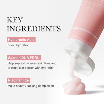 Salmon DNA PDRN Pink Hyaluronic Moisturizing Cream, Pink Soothing Cream, Hyaluronic Acid, Niacinamide, Hydrating & Firming, Uneven Skin Tone, Pore Care, Korean Skincare | (50Ml/ 1.69 Fl.Oz.)