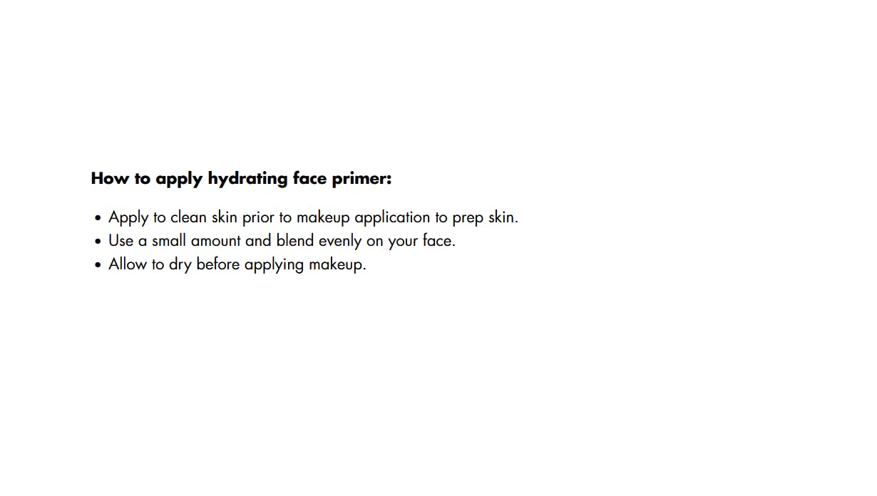 Hydrating Face Primer, Makeup Primer for Flawless, Smooth Skin & Long-Lasting Makeup, Fills in Pores & Fine Lines, Vegan & Cruelty-Free, Small