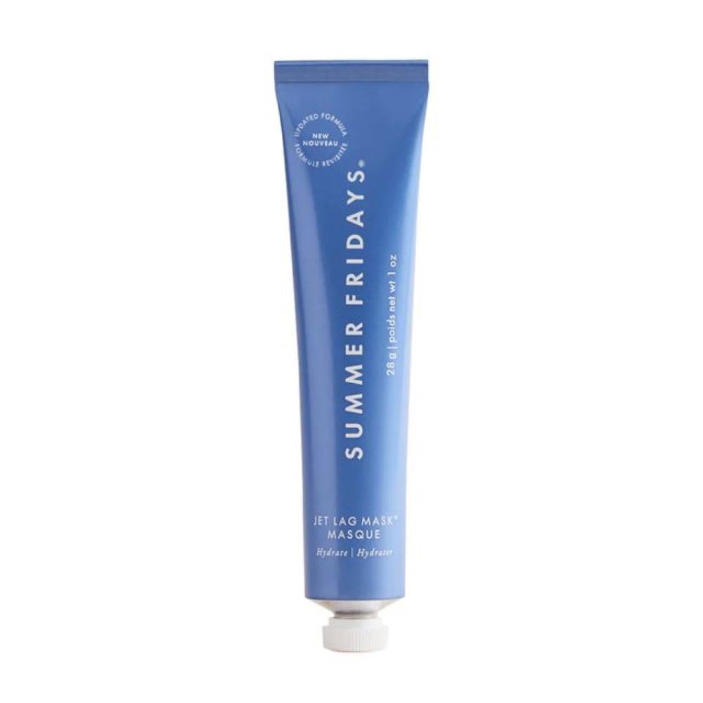 Jet Lag Mask - Hydrating Face Moisturizer + Mask - Enriched with Hyaluronic Acid, Niacinamide, Glycerin + Antioxidants Helps Nourish Skin for a Renewed + Radiant Complexion (2.25 Oz)