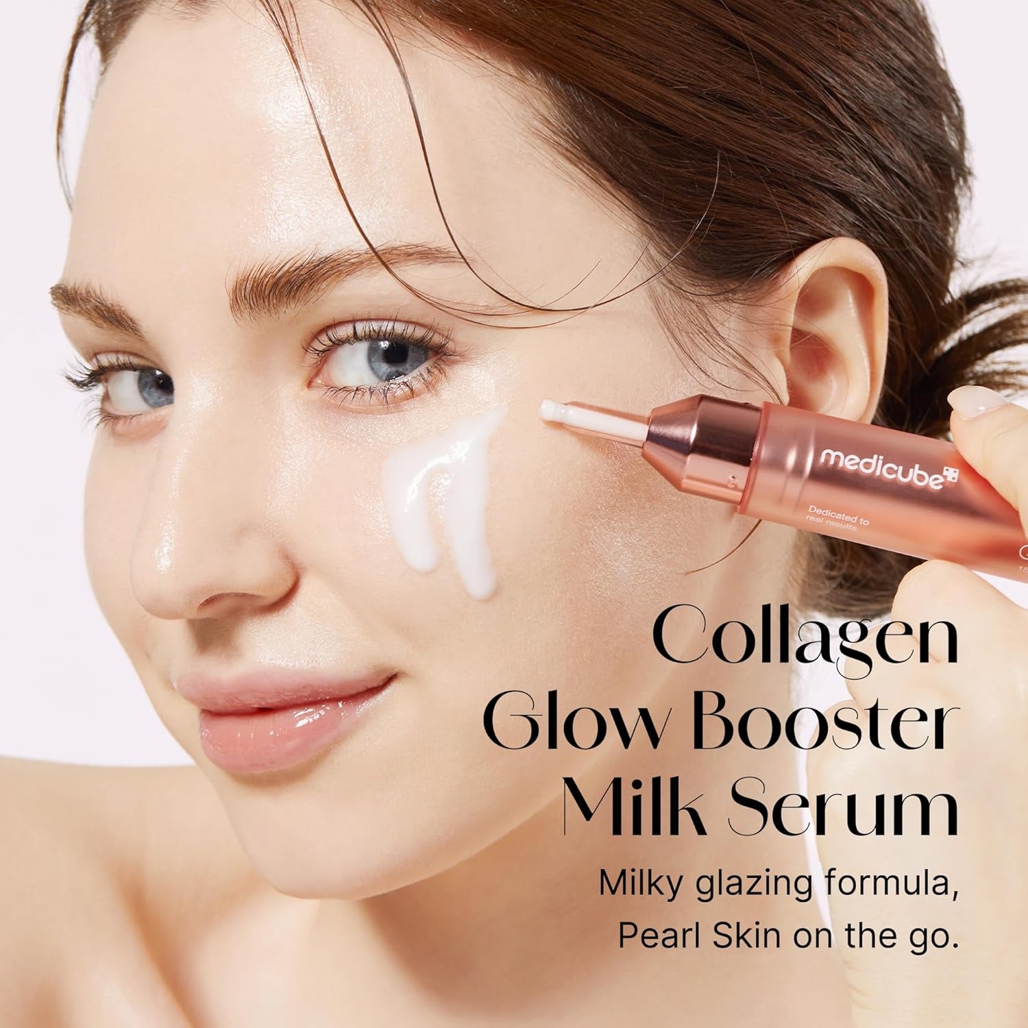 Collagen Glow Booster Milk Serum - Twist & Click - Radiance & Hydration with Niacinamide, Milk Protein Extract, Hydrolyzed Collagen - Illuminates & Firms Skin - Korean Skin Care, 0.50 Oz