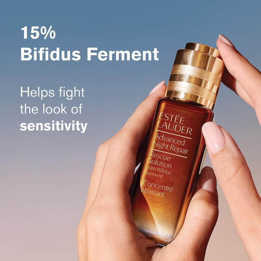 Advanced Night Repair Rescue Solution with 15% Bifidus Ferment to Reduce Visible Redness, 0.68 Fl Oz