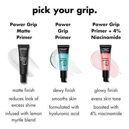 Power Grip Matte Primer, Gel-Based & Hydrating Face Primer for Smoothing Skin & Gripping Makeup, Moisturizes & Primes, Vegan & Cruelty-Free