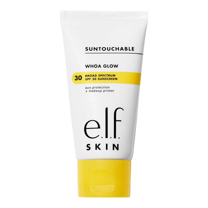 SKIN Suntouchable Whoa Glow SPF 30, Sunscreen & Makeup Primer for a Glowy Finish, Made with Hyaluronic Acid, Vegan & Cruelty-Free, Packaging May Vary, Sunbeam