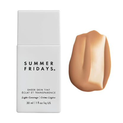 Sheer Skin Tint - Tinted Moisturizer with Hyaluronic Acid - Helps Diminish Uneven Skin Tone - Sheer to Light Coverage - Shade 5 - Medium with Warm Neutral Undertones (1 Fl Oz)