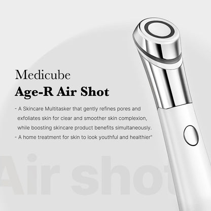 Age-R ATS Air Shot - Microneedling Skin Care Device for Pore Tightening, Enhanced Absorption, and Smoother Skin Texture - Exfoliation and Skin Rejuvenation - Korean Skincare