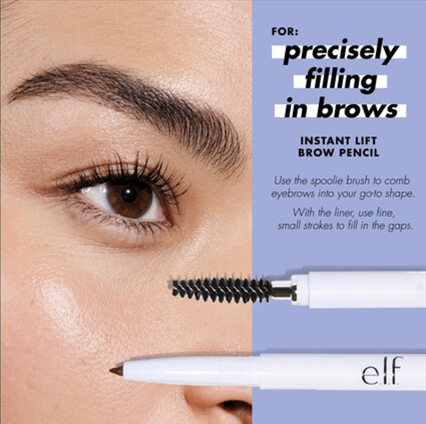 Instant Lift Brow Pencil, Dual-Sided, Precise, Fine Tip, Shapes, Defines, Fills Brows, Contours, Combs, Tames, Neutral Brown, 0.006 Oz