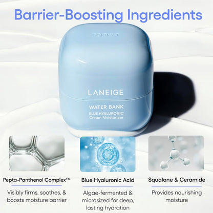 Water Bank Blue Hyaluronic Moisturizer: Barrier-Boosting Hydration, Squalane, Ceramide, Dermatologist-Tested