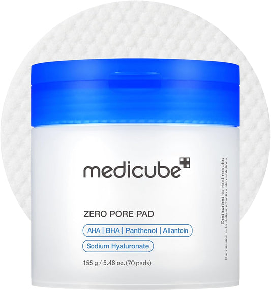 Zero Pore Pads 2.0, Dual-Textured Facial Toner Pads for Exfoliation and Pore Care with 4.5% AHA Lactic Acid & 0.45% BHA Salicylic Acid, Ideal for All Skin Types, Korean Skin Care (70 Pads)