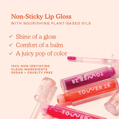 Shineon Milky Lip Jelly, PISTACHIO, Non-Sticky, Hydrating Vegan Lip Gloss in Milky Nude Pink, Moisturizing Apricot and Raspberry Seed Oil, Clean, Cruelty Free