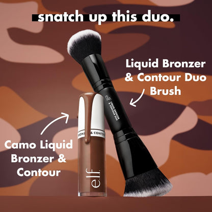 Camo Liquid Bronzer & Contour, Silky Highly Pigmented Formula, Creates a Long-Lasting Bronzed Glow & Natural Look, Vegan & Cruelty-Free, 1 Fair