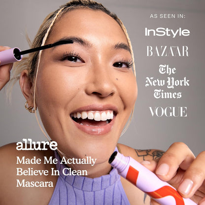 Makewaves Mascara - Volumizing and Lash Lengthening Mascara - No Clumping or Flaking - Water-Resistant and Vegan Mascara for Sensitive Eyes – Jet Black