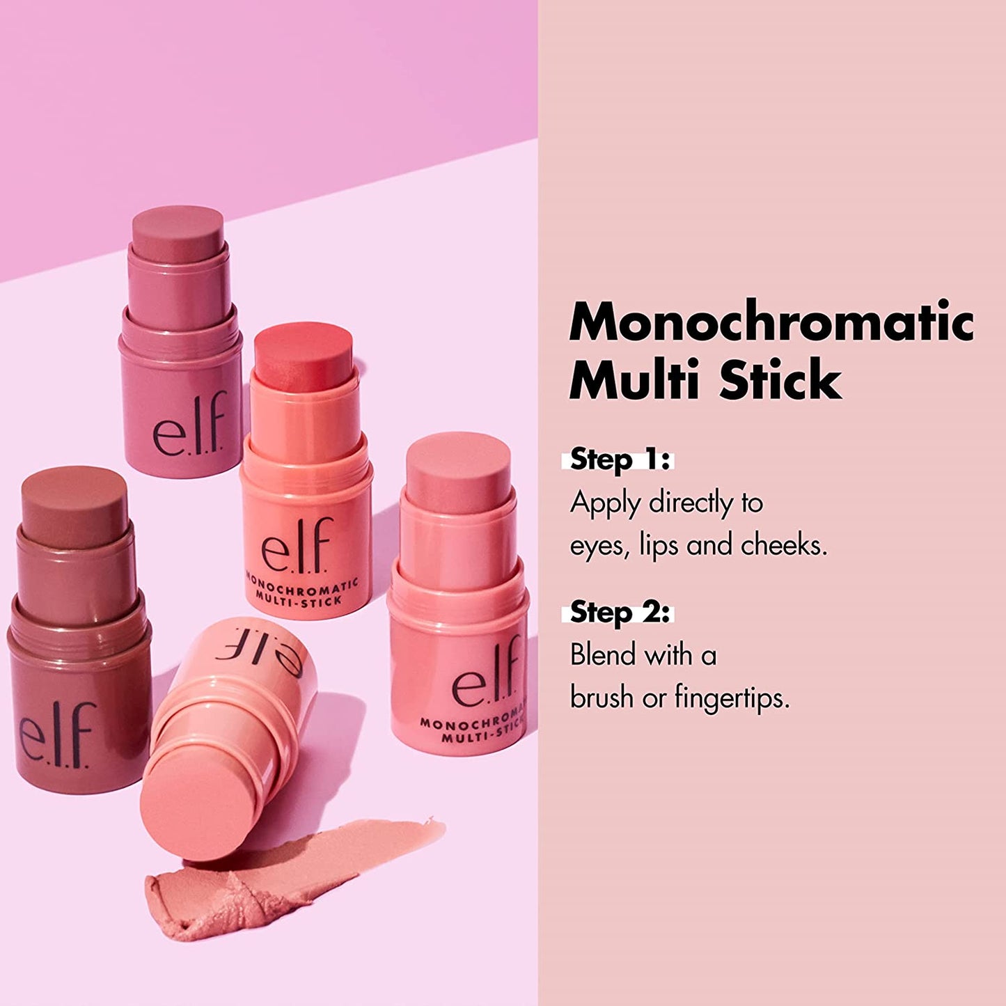 Monochromatic Multi Stick, Luxuriously Creamy & Blendable Color, for Eyes, Lips & Cheeks, Bronzed Cherry, 0.17 Oz (5G)