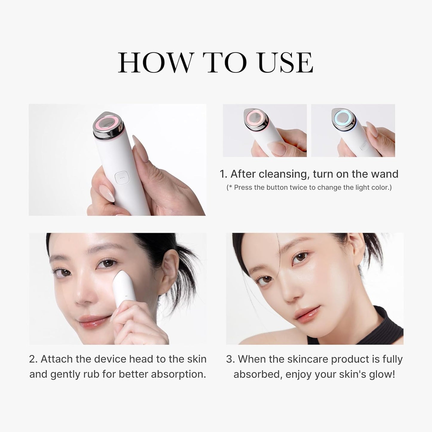 Booster Pro Mini Pink | Affordable At-Home Facial Skin Care Tool for Beginners - Portable Glow Booster for Glass Skin, Boosting Skin Care Absorption, Skin Care for Teens, Korean Skin Care