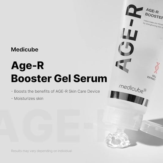 Age-R Booster Gel Serum for Skin Care Devices - Moisturizing and Nourishing Facial Serum with Plant Stem Cell Extract, Hyaluronic Acid, Collagen - Hypoallergenic Korean Skin Care