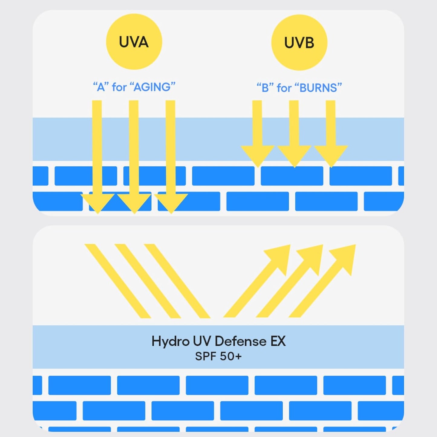 LANEIGE Hydro UV Defense Sunscreen Broad Spectrum SPF 50+: Korean Sunscreen, No White Cast, Dermatologically Tested, Hypoallergenic