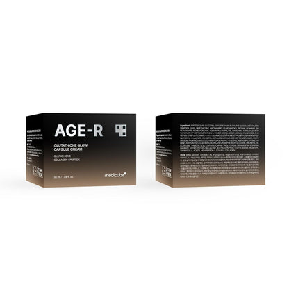 AGE-R Glutathione Glow Capsule Facial Cream - Instant Lifting Moisturizer - Collagen Peptide for Hydrating Glow - Improve Blemishes, Uneven Skin Tone - Korean Skin Care 1.69 Fl.Oz