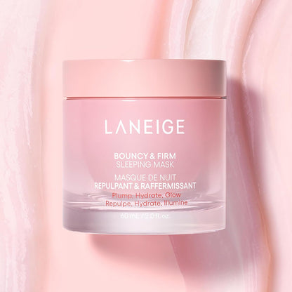 Bouncy and Firm Sleeping Mask: Revitalize, Smooth, Peony & Collagen Complex, Barrier-Boosting Hydration