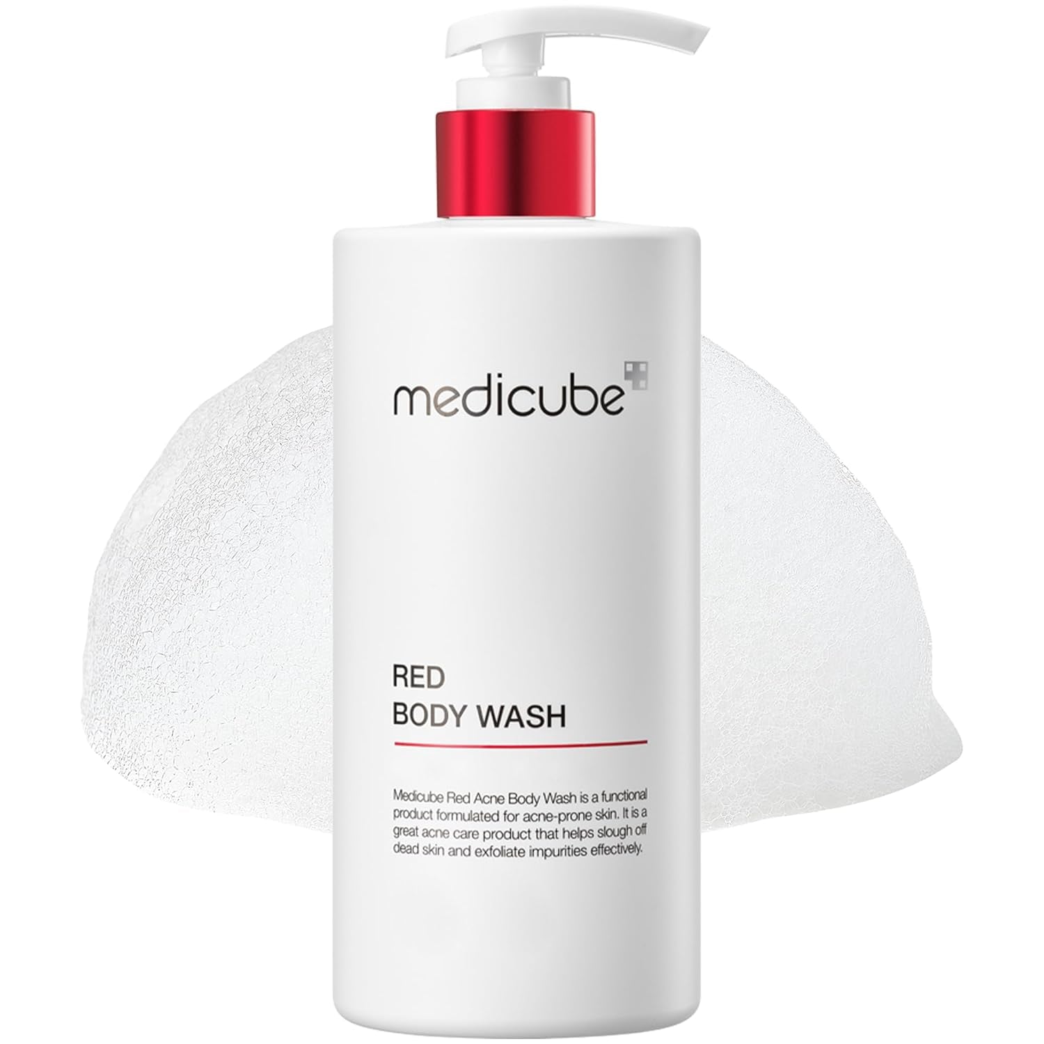 Red Acne Body Wash 14.10 Fl.Oz I Low Ph and Hydrating Cleanser with Salicylic Acid, Lactic Acid, Niacinamide and Hyaluronic Acid Suitable for Bacne Treatment | Korean Skin Care