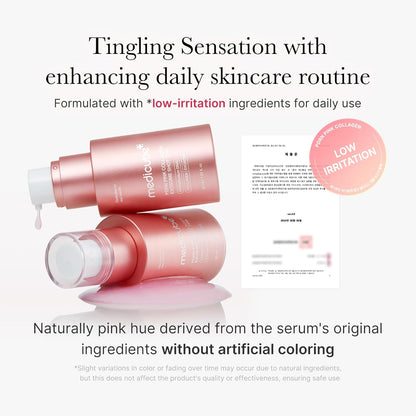 PDRN Pink Collagen Exosome Shot Serum 7,500 PPM | Liquid Skin Booster | Exosome, Salmon DNA PDRN, Spicules | Uneven Skin Tone, Pore Care, Skin Texture | Korean Skin Care 1.01 Fl.Oz